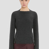 Ribbed Jumper In Ore Melange