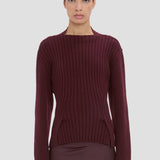 Ribbed Jumper In Acai