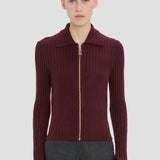 Zip Jumper In Acai
