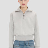 Half Zip Sweatshirt In Grey Marl