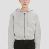 Full Zip Hoodie In Grey Marl