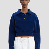 Collared Jumper In Bright Navy