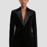 Tailored Jacket In Black Velvet