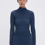 Cropped Knit Top In Eclipse