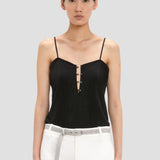 Rouleaux Cami Top In Black