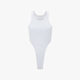 High Leg Bodysuit In White