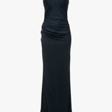 Draped Lace Dress In Midnight
