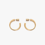 Cufflink Earrings In Light Gold