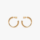 Cufflink Earrings In Light Gold