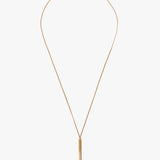 Cufflink Pendant Necklace In Light Gold