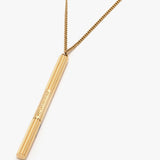 Cufflink Pendant Necklace In Light Gold