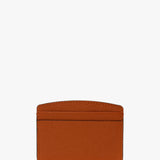 Victoria Card Holder In Burnt Orange Grained Leather