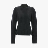 Ribbed Jumper In Ore Melange