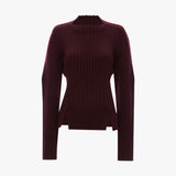 Ribbed Jumper In Acai