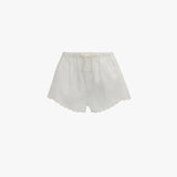 Embroidered Short In White