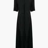 Panelled Midi Dress In Black