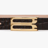 Dorian Frame Belt Croc Embossed Leather