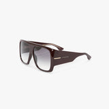 Oversized Soft Square Acetate Frame In Burgundy