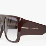 Oversized Soft Square Acetate Frame In Burgundy