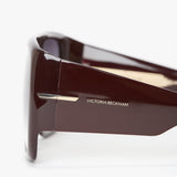 Oversized Soft Square Acetate Frame In Burgundy