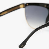 Sculpted Metal And Acetate Sunglasses With Flat Top