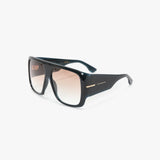 Oversized Soft Square Acetate Frame In Blue