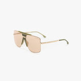 Oversized Metal And Acetate Frame In Green Marble