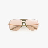 Oversized Metal And Acetate Frame In Green Marble