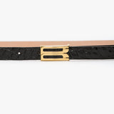 Dorian Frame Belt Micro Croc Embossed Leather