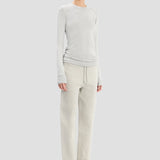 Long Sleeve T-Shirt In Grey Marl