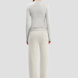Long Sleeve T-Shirt In Grey Marl