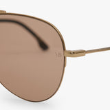Metal Pilot Sunglass In Gold Blue