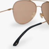 Metal Pilot Sunglass In Gold Blue