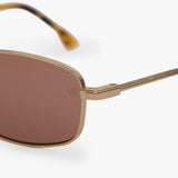 Metal Sunglasses In Gold Honey Havana