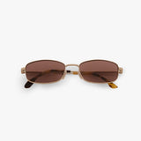 Metal Sunglasses In Gold Honey Havana