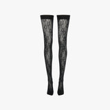 VB Monogram Lace Hold-Ups In Black