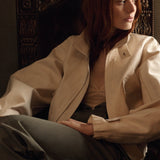 Victoria Beckham X Mackintosh Bomber Jacket In Putty