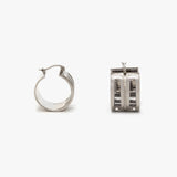 Dorian Hoop Earrings In Silver