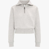Half Zip Sweatshirt In Grey Marl
