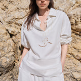 Embroidered Tunic In White