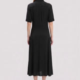 Panelled Midi Dress In Black